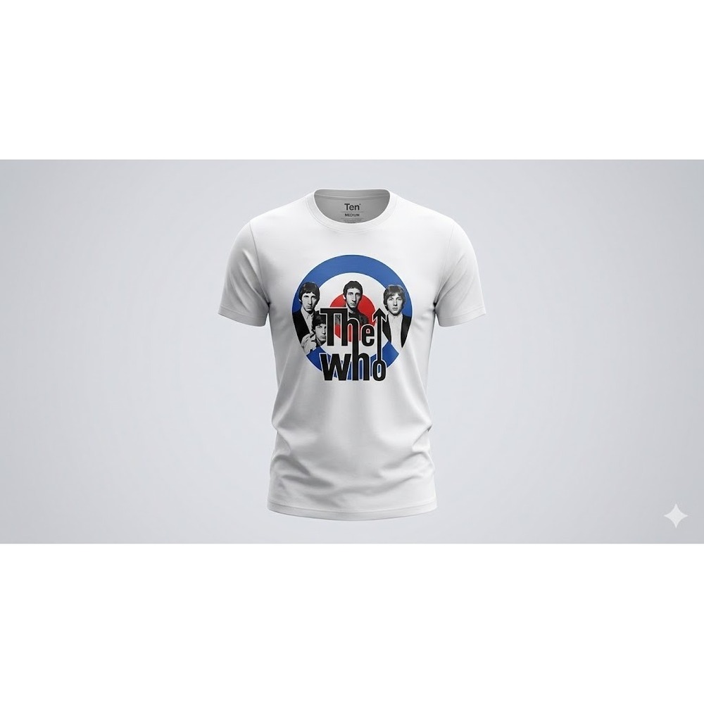 The Who Graphic Tee M White Mod Target Band Crewneck Indie Rock Streetwear